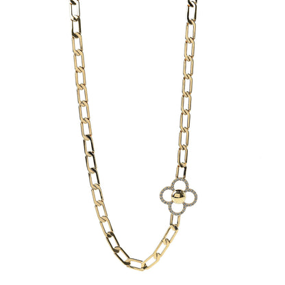 Louis Vuitton Monogram Multicolor Swarovski Crystal Flower Power Sautoir Necklace Gold 1 of 5