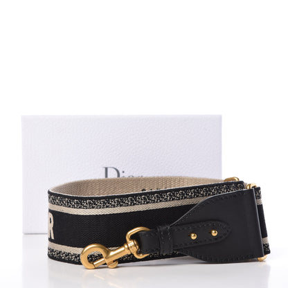 Christian Dior Canvas Embroidered Shoulder Strap Blue 3 of 3