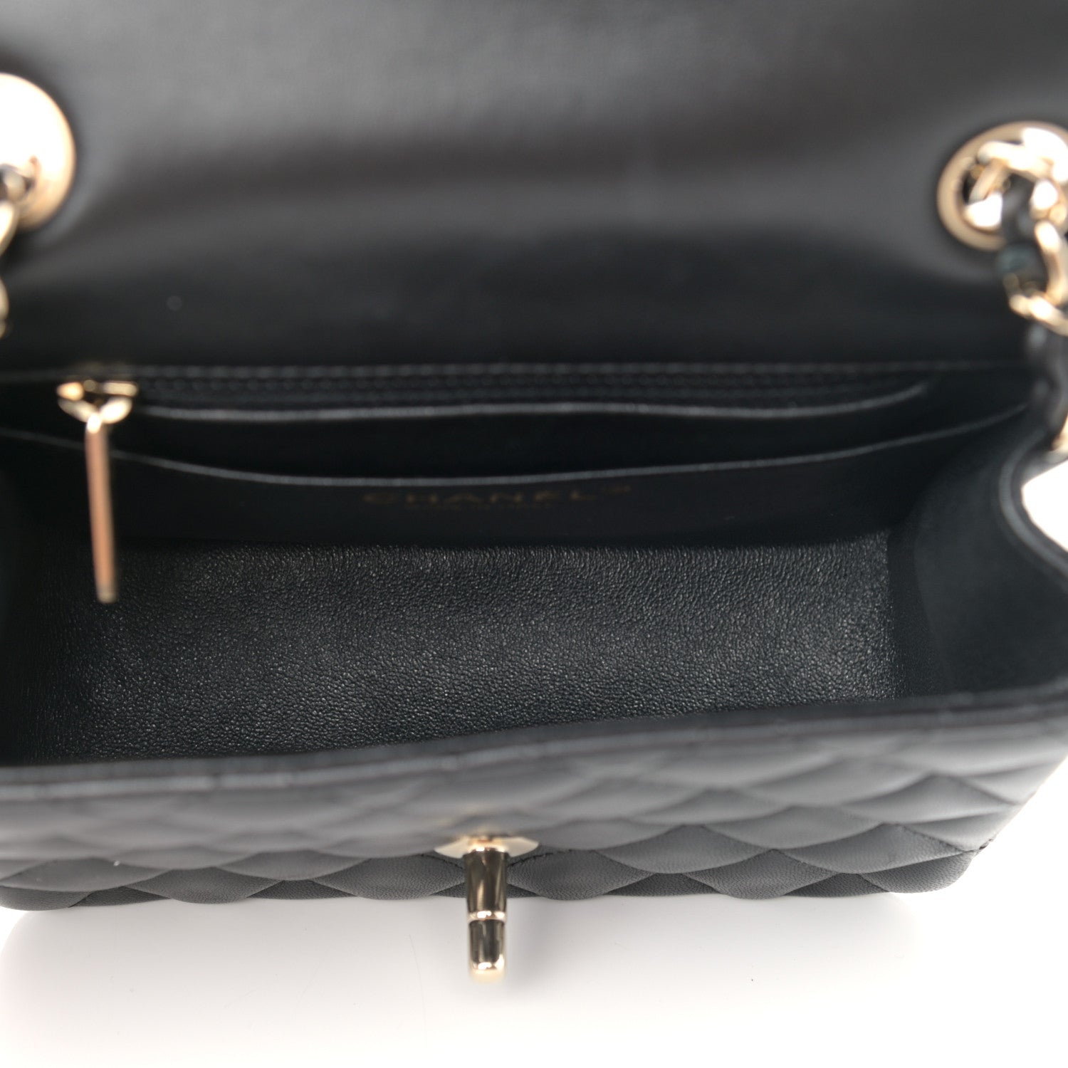 Chanel Lambskin Quilted Mini Square Flap Black 5 of 9