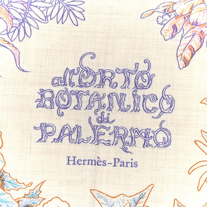 Hermes Cashmere Silk All'Orto Botanico di Palermo Rose Naturel Bleu 2 of 5