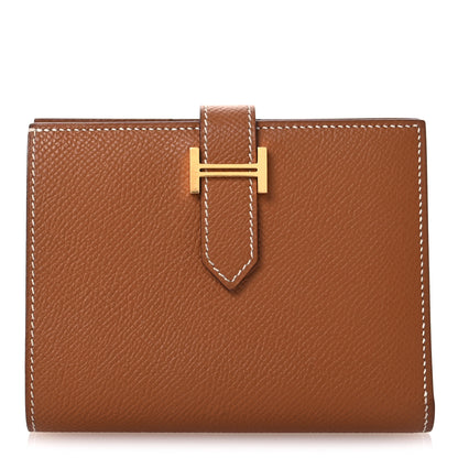 Hermes Epsom Bearn Compact Wallet Gold 1 of 12