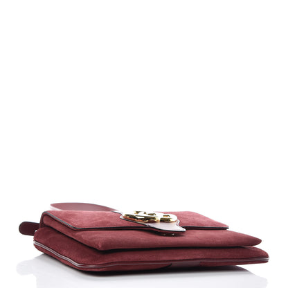 Gucci Suede Medium Arli Flap Shoulder Bag Vintage Bordeaux 4 of 16