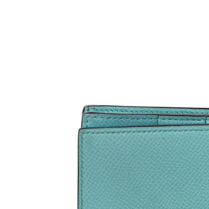 Hermes Epsom Bearn Gusset Wallet Bleu Atoll 12 of 12