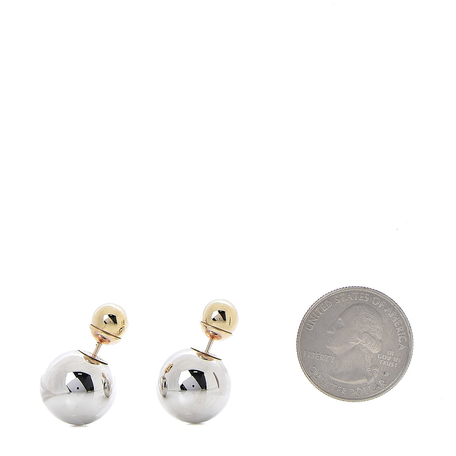 Christian Dior Mise En Dior Tribal Earrings Gold Silver 2 of 5