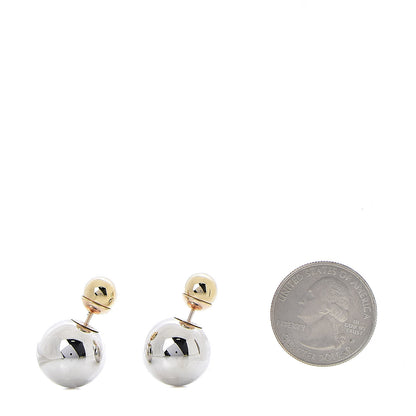 Christian Dior Mise En Dior Tribal Earrings Gold Silver 2 of 5