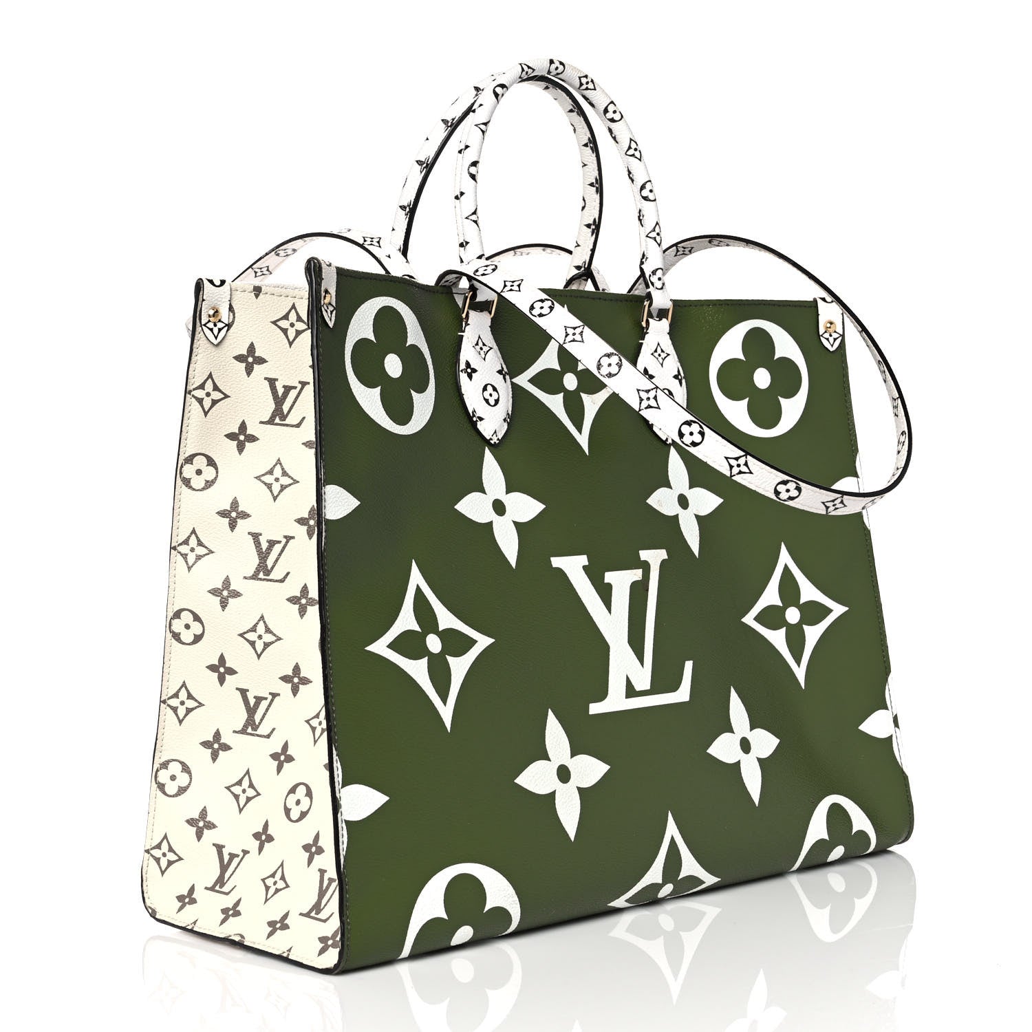 Louis Vuitton Monogram Giant Onthego GM Kaki Beige 3 of 10