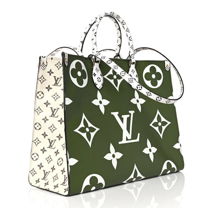 Louis Vuitton Monogram Giant Onthego GM Kaki Beige 3 of 10