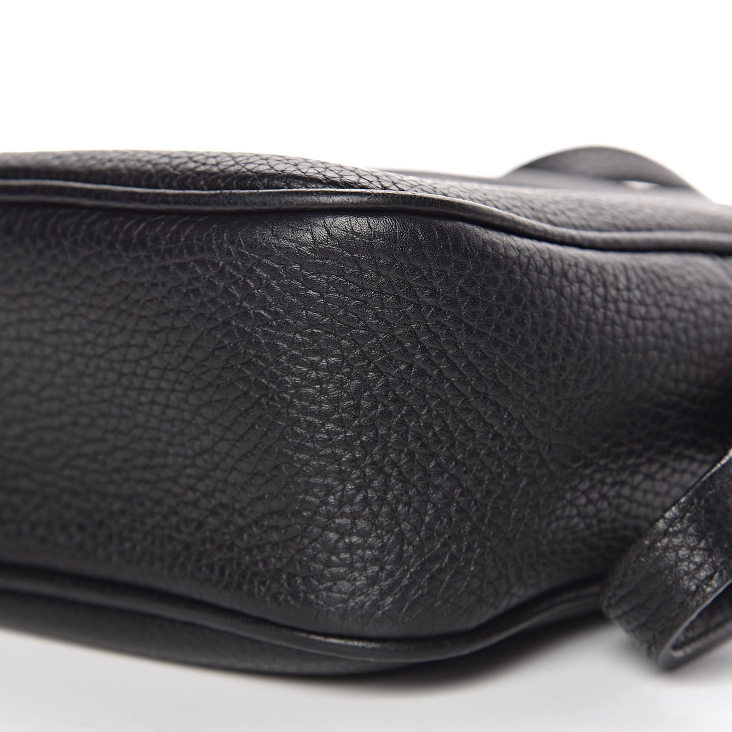 Pebbled Calfskin Small Soho Disco Bag Black