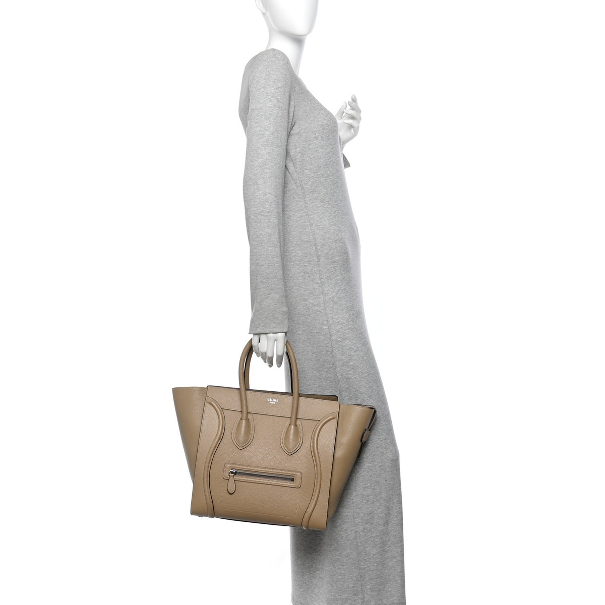 Drummed Calfskin Mini Luggage Dune