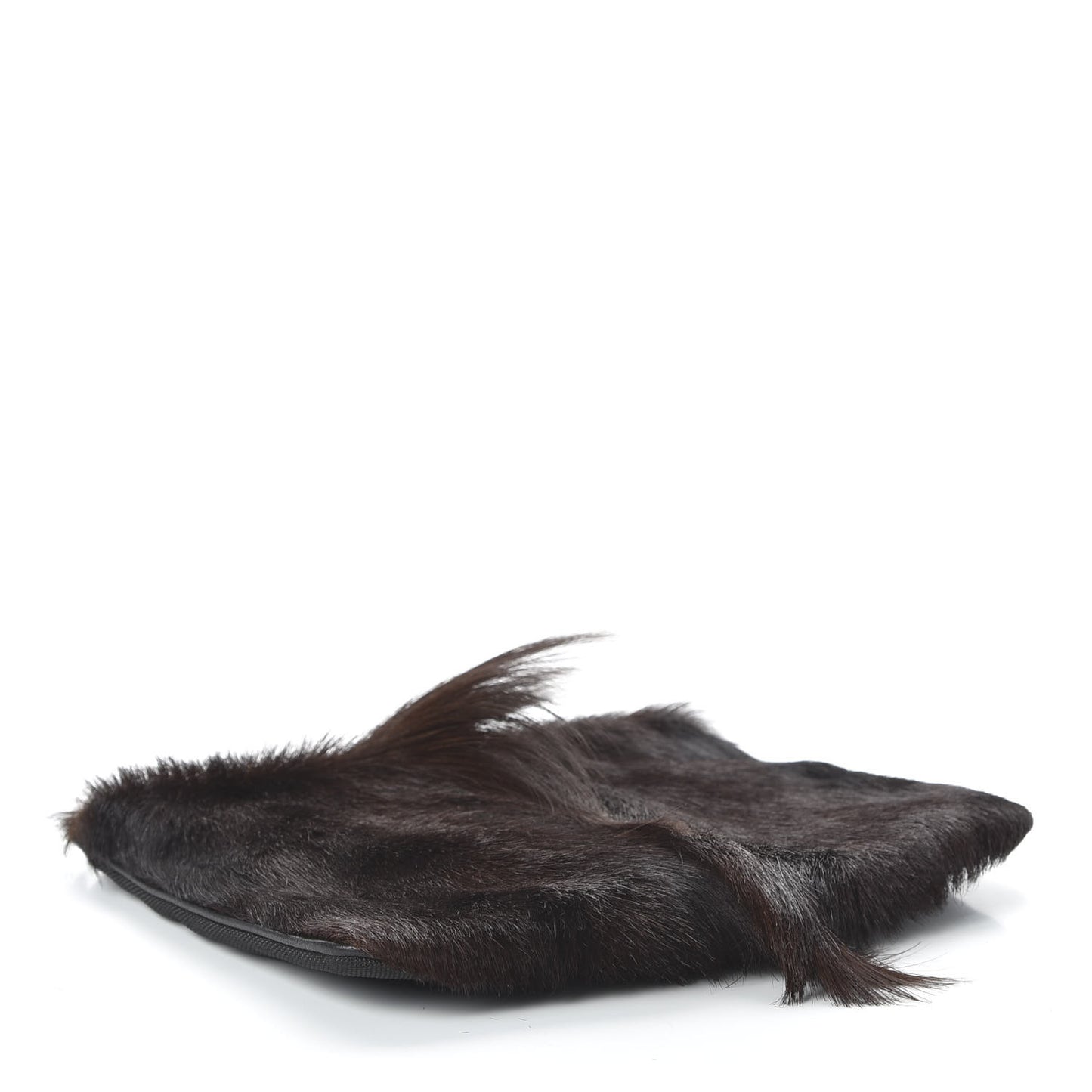Springbok Fur Large Chieko Clutch Dark Brown