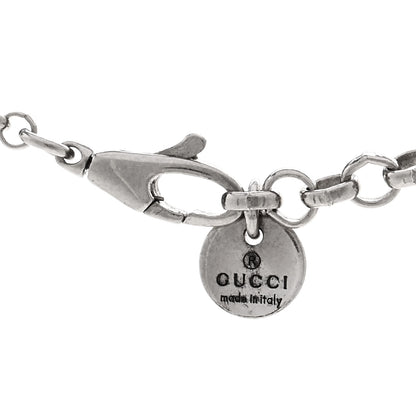 Gucci Sterling Silver Small Textured Interlocking G Pendant Necklace 4 of 4