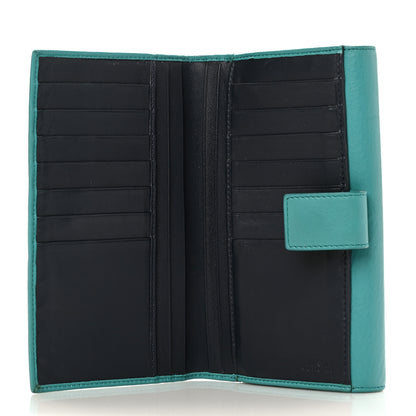 Fendi Calfskin Tortoise Peekaboo Continental Wallet Turquoise 6 of 9