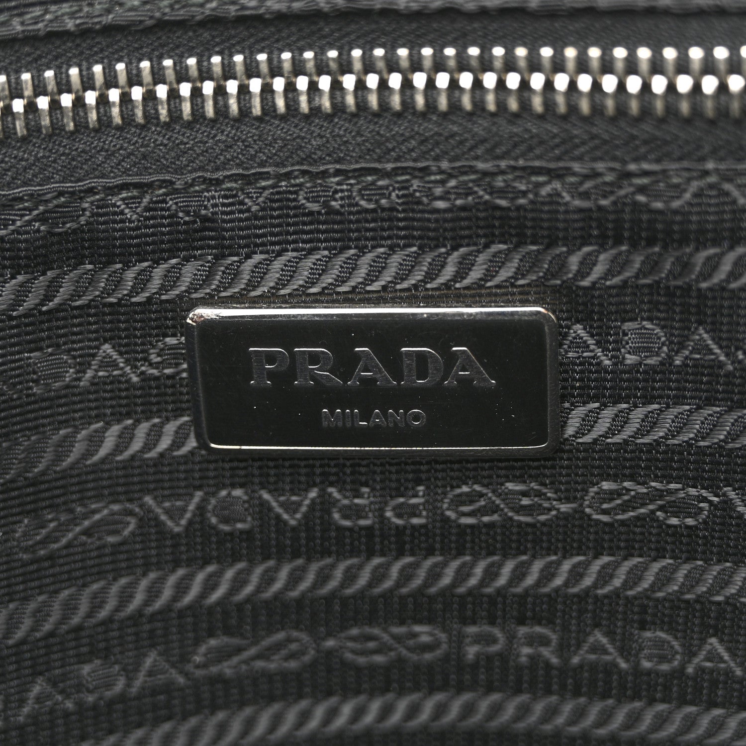 Prada Saffiano Cuir Front Zip Pocket Briefcase Black 7 of 14