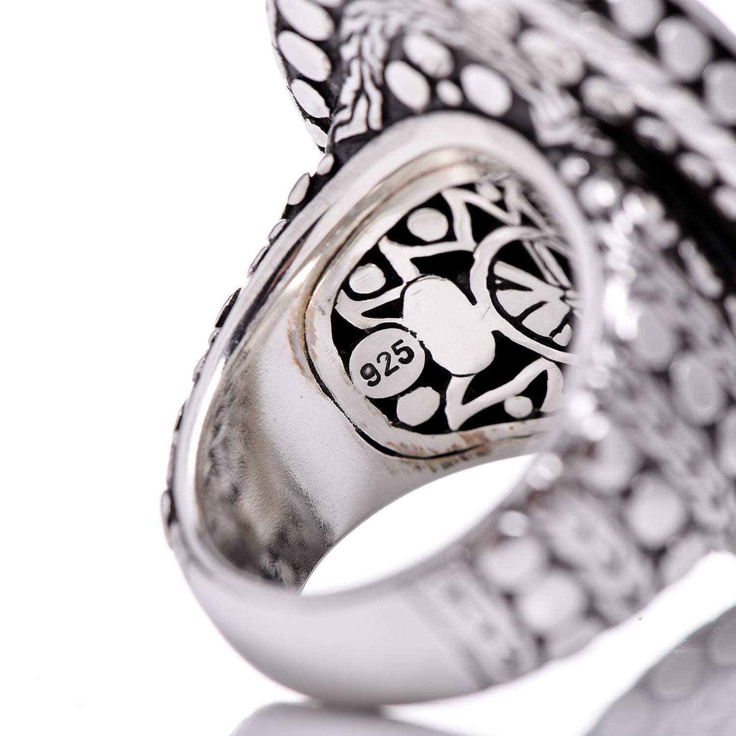 Sterling Silver Dot Oval Ring 54 7