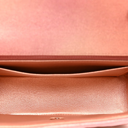 Chanel Metallic Lambskin Quilted Ombre Mini Rectangular Flap Pink 5 of 10