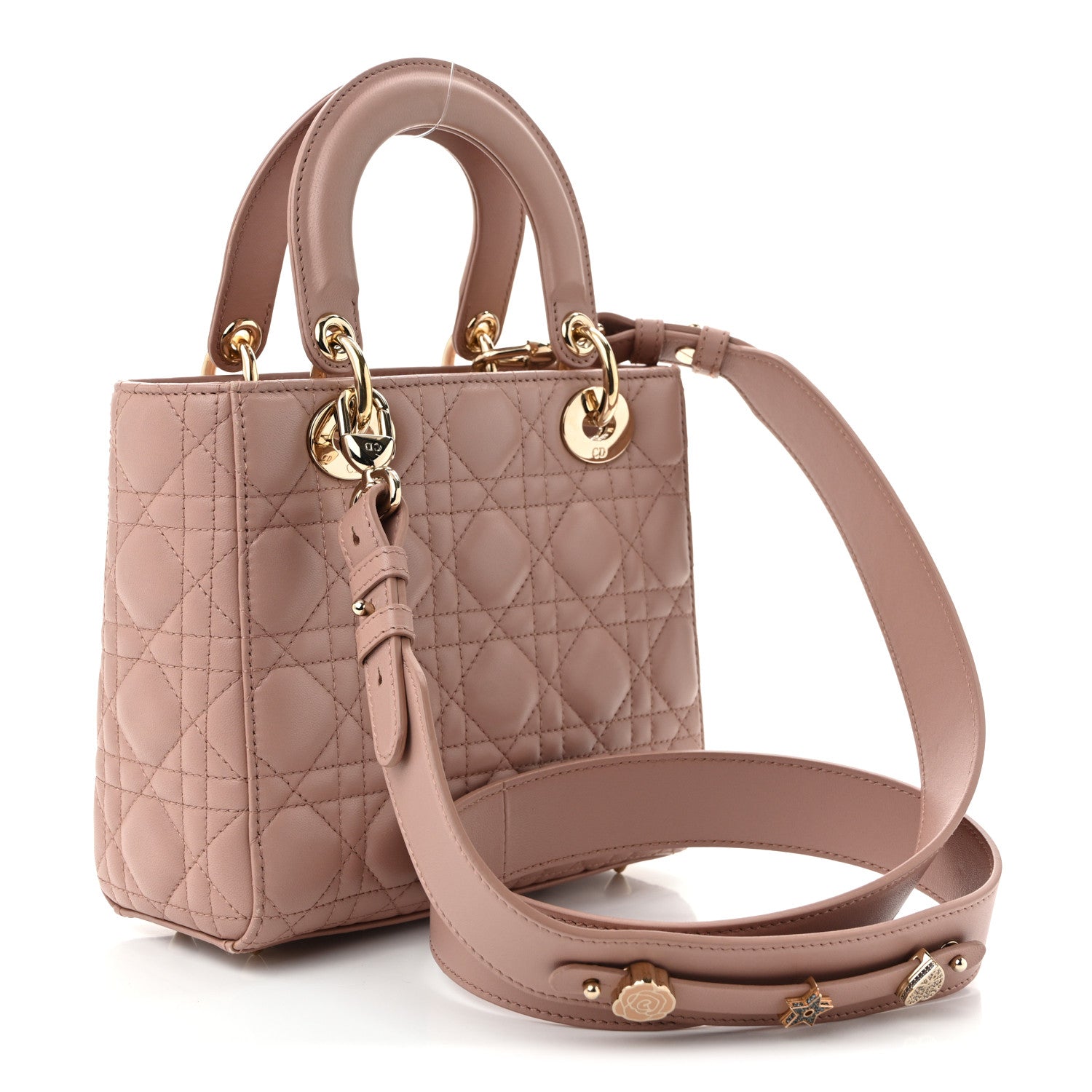 Christian Dior Lambskin Cannage Small Lucky Badges My Lady Dior Fard 3 of 11