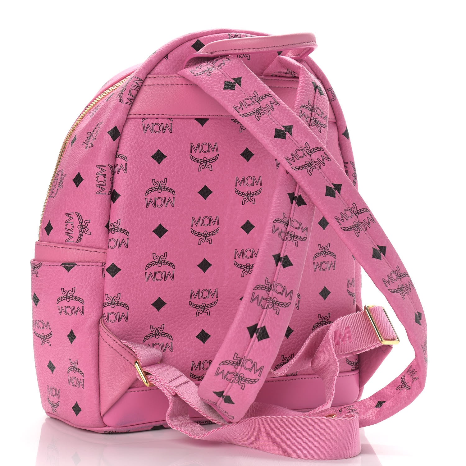 MCM Visetos Studded Small Dual Stark Backpack Pink 4 of 11