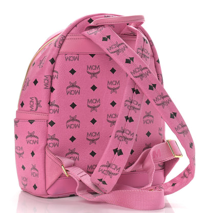 MCM Visetos Studded Small Dual Stark Backpack Pink 4 of 11