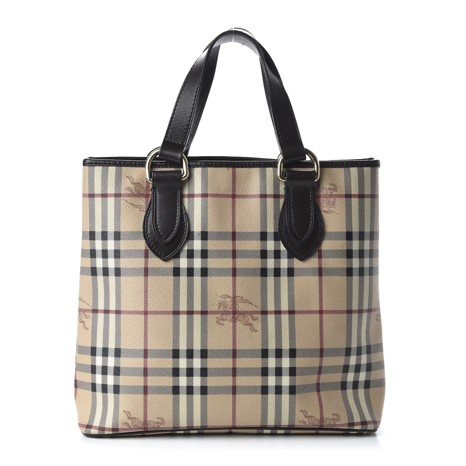 Burberry Haymarket Check Small Onslow Tote Chocolate 1 of 9