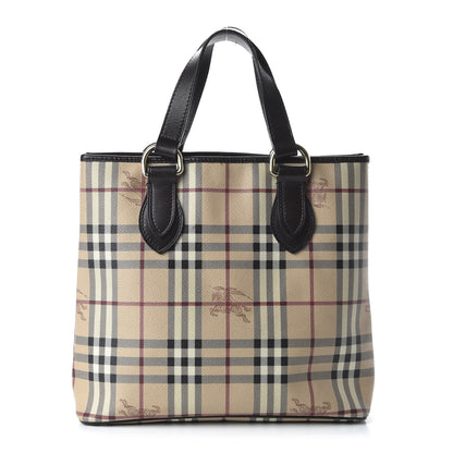 Burberry Haymarket Check Small Onslow Tote Chocolate 1 of 9