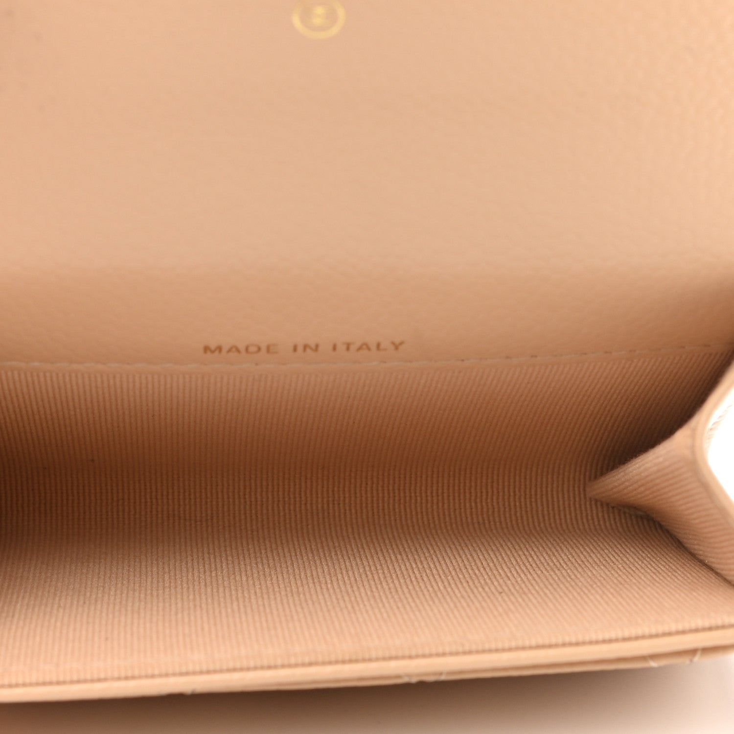 Chanel Caviar Quilted Flap Card Holder Wallet Beige 5 of 8