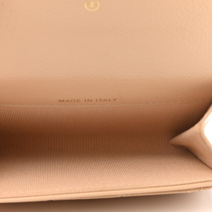 Chanel Caviar Quilted Flap Card Holder Wallet Beige 5 of 8
