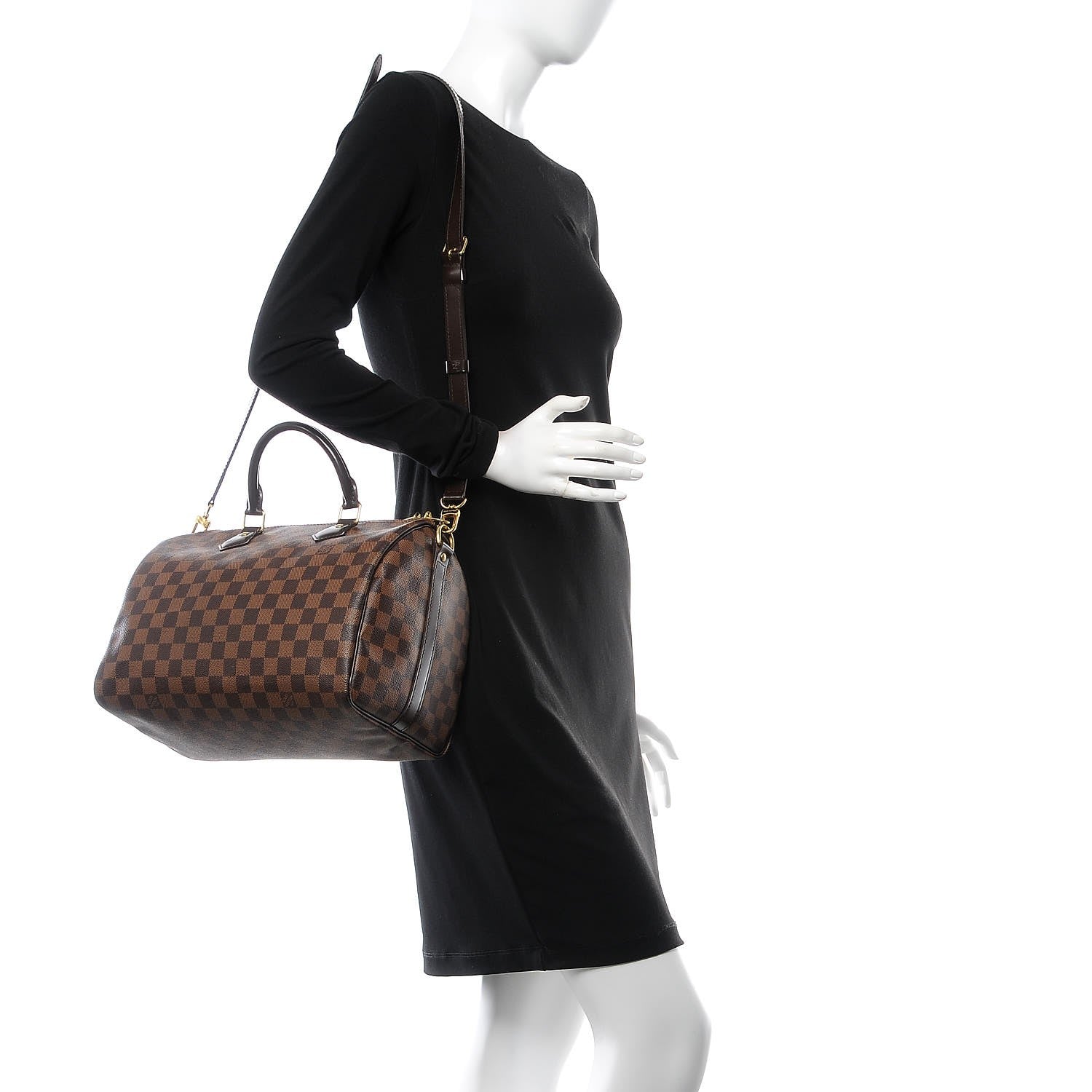 Louis Vuitton Damier Ebene Speedy Bandouliere 30 2 of 13