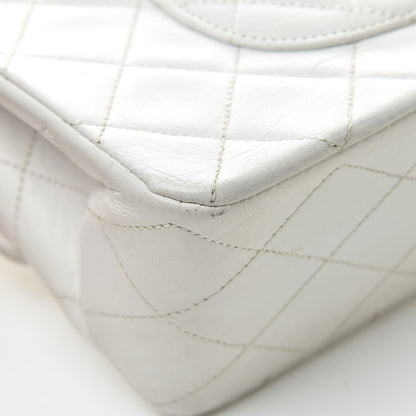 Chanel Lambskin Quilted Medium Double Flap White 13 of 21