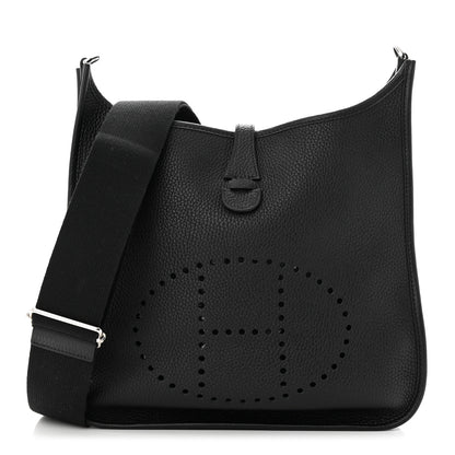 Hermes Taurillon Clemence Evelyne III PM Black 1 of 11