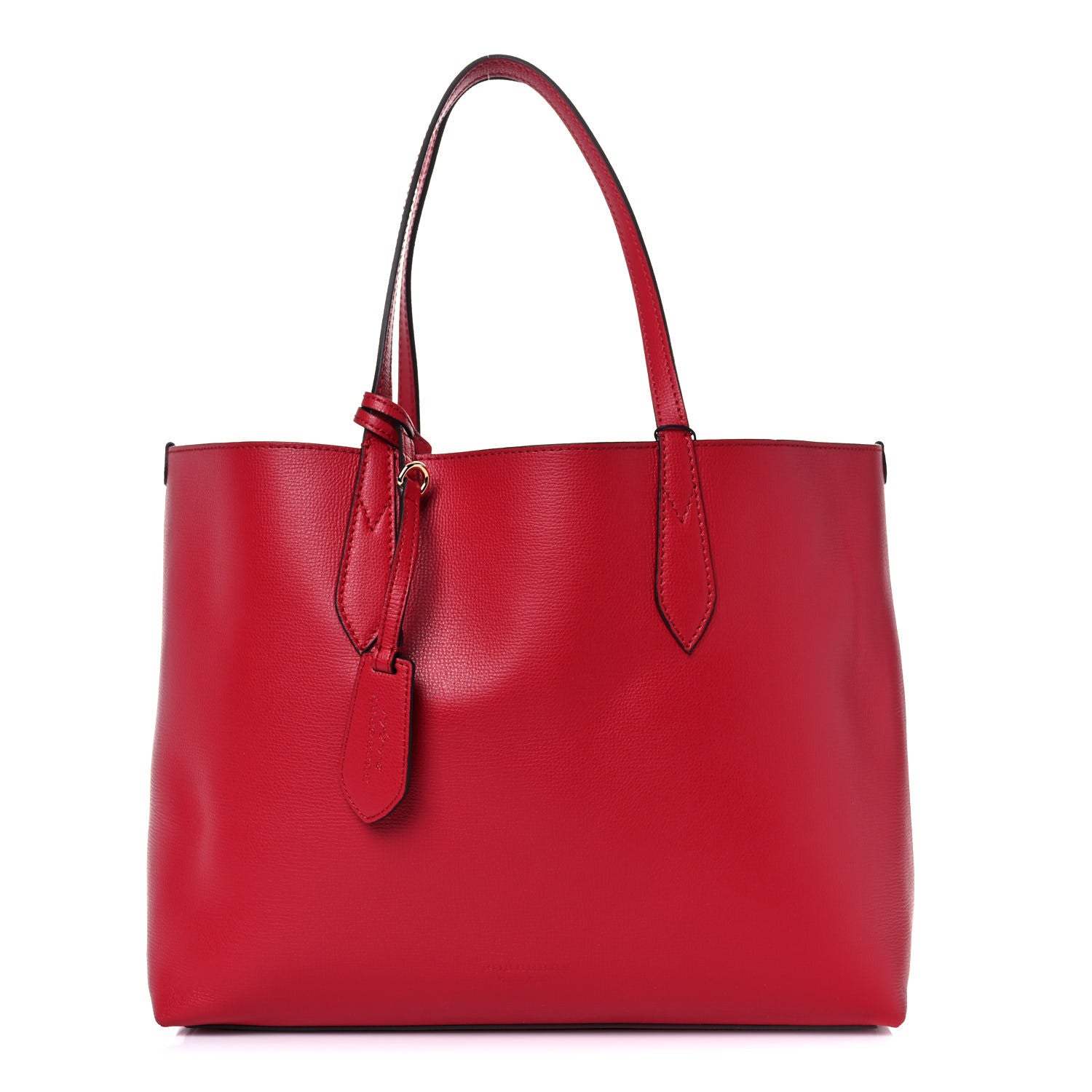 Burberry Haymarket Check Medium Reversible Tote Poppy Red 12 of 18