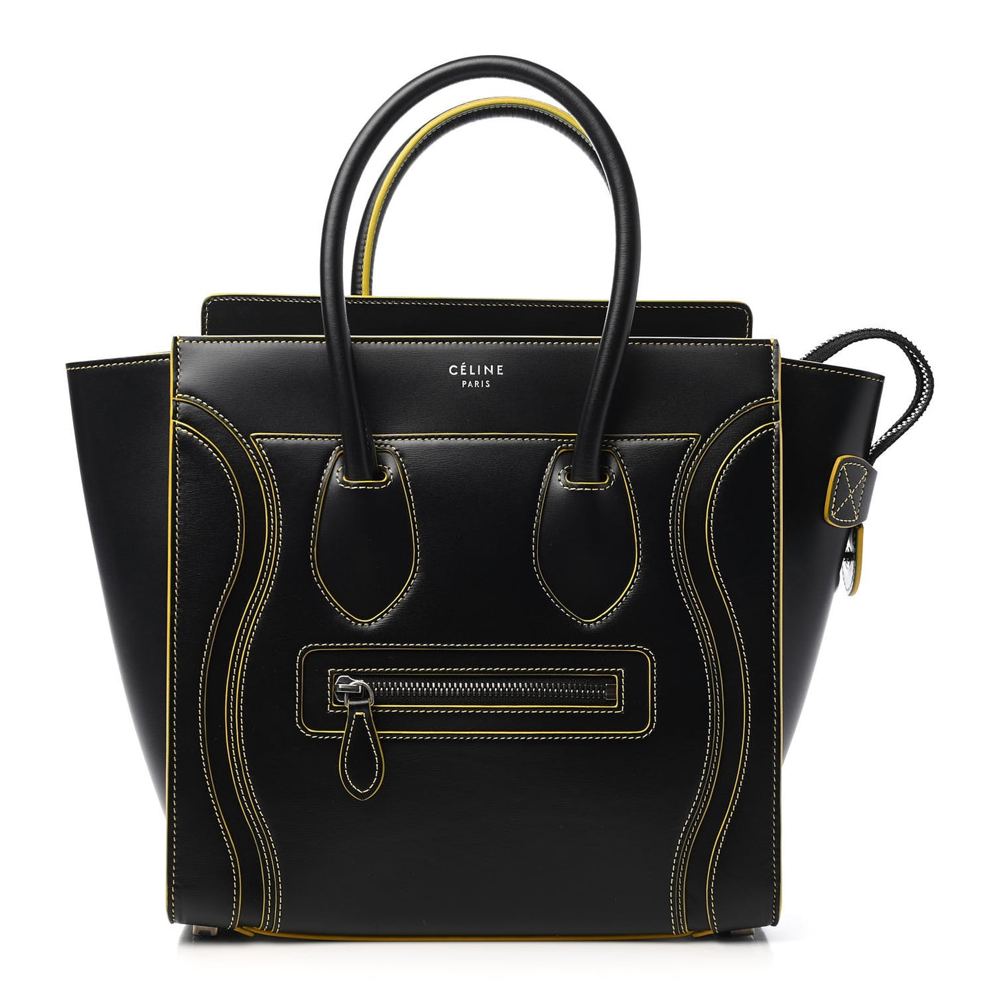 Satin Calfskin Debossed Micro Luggage Black