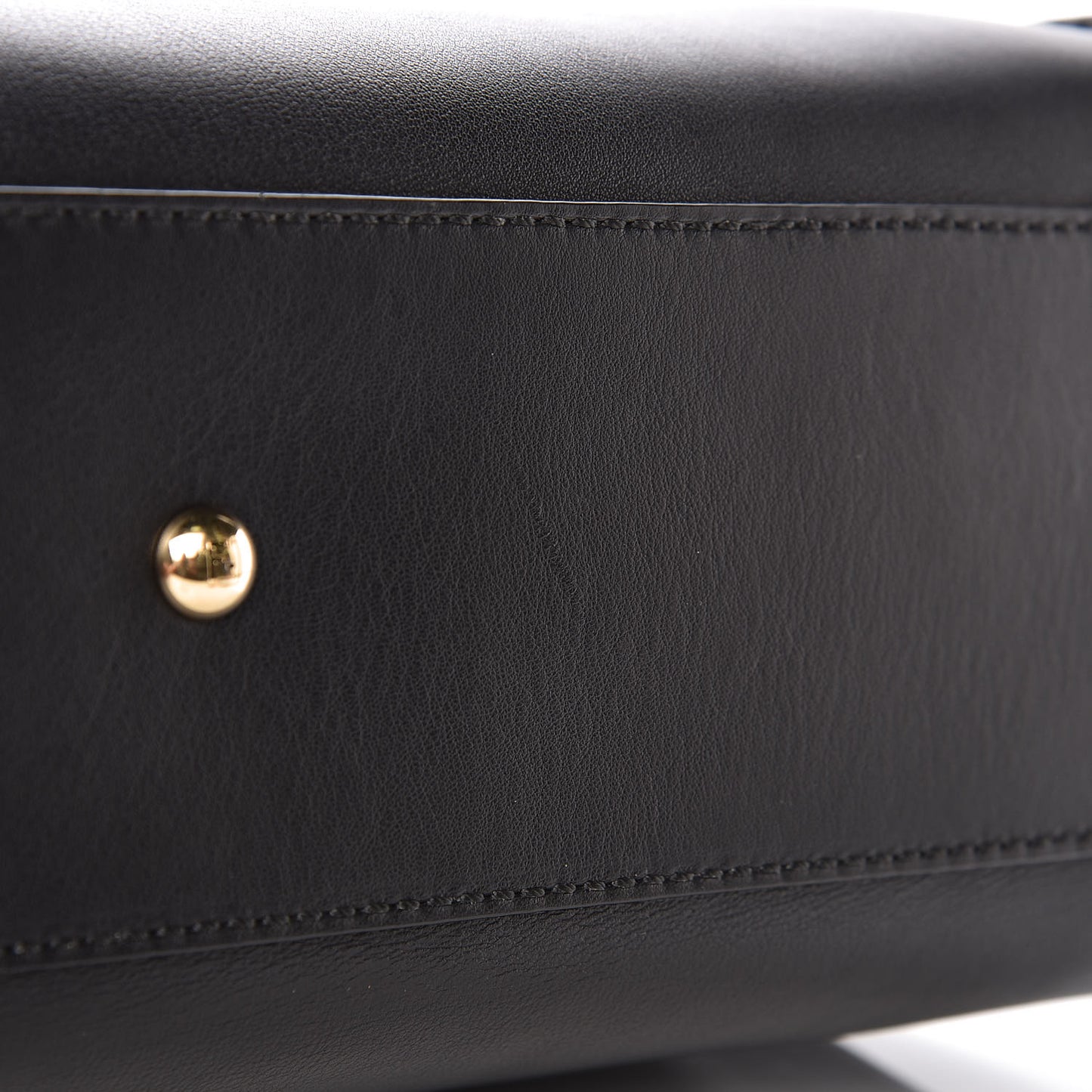 Vitello Seta Shiny Nappa Medium Peekaboo Iconic Satchel Black