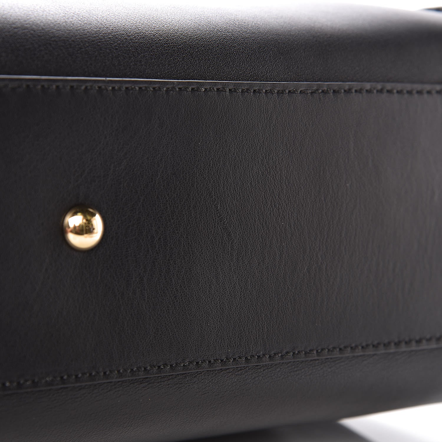 Fendi Vitello Seta Shiny Nappa Medium Peekaboo Iconic Satchel Black 10 of 10