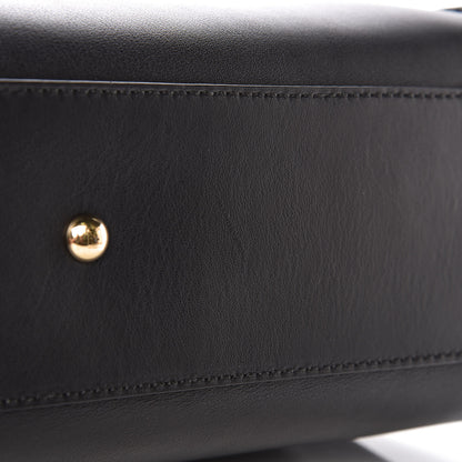 Fendi Vitello Seta Shiny Nappa Medium Peekaboo Iconic Satchel Black 10 of 10