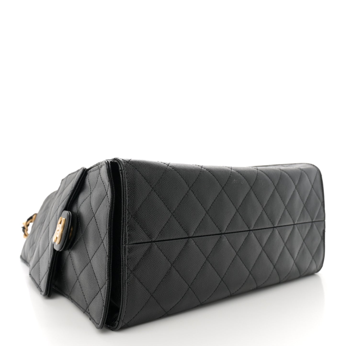 Caviar Quilted Medium Chanel 25 Handbag Black