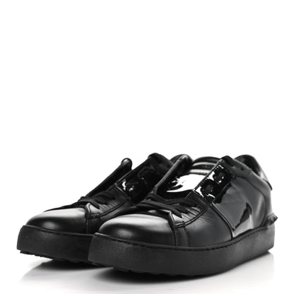 Valentino Garavani Calfskin Rockstud Untitled Open Sneakers 40 Black 3 of 8