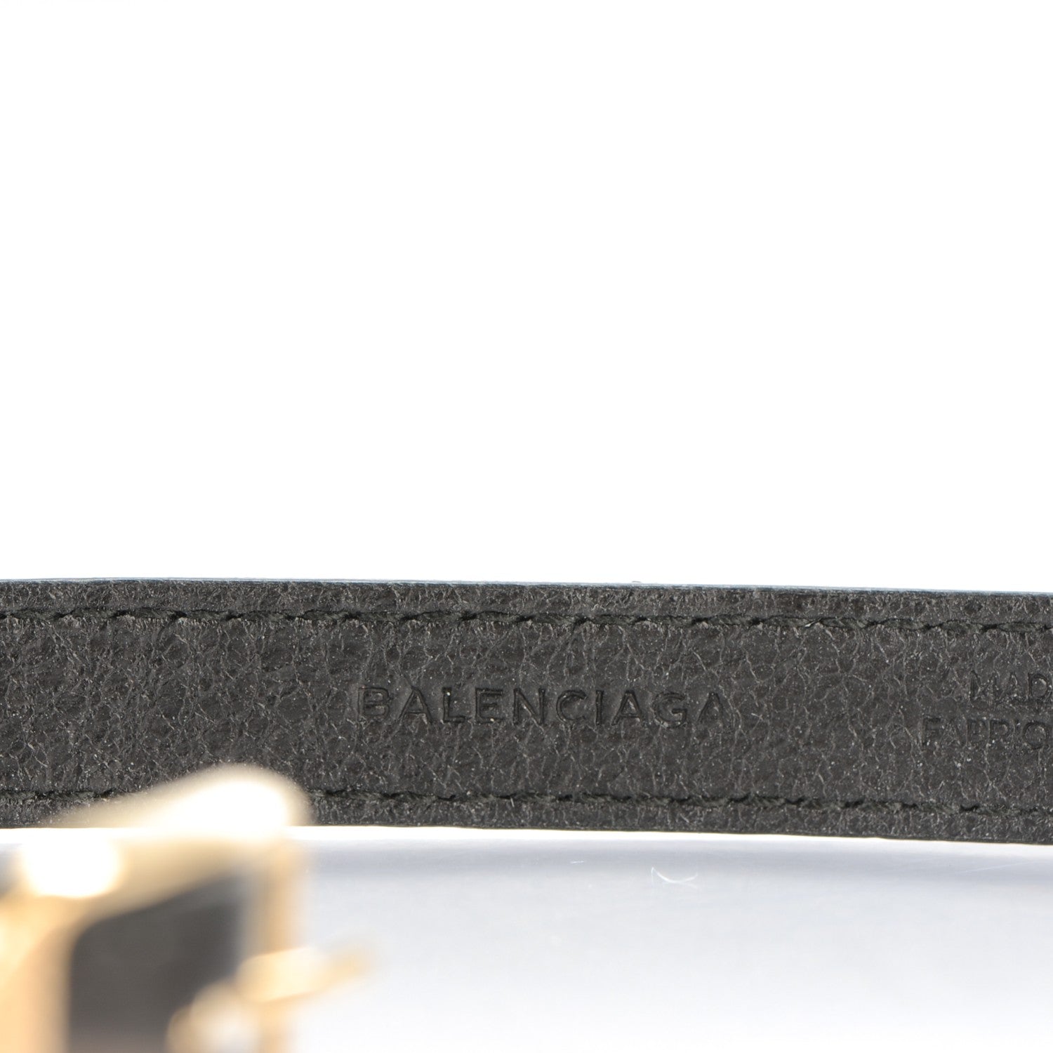 Balenciaga Agneau Giant 12 Gold Hardware Triple Tour Bracelet S Black 4 of 6