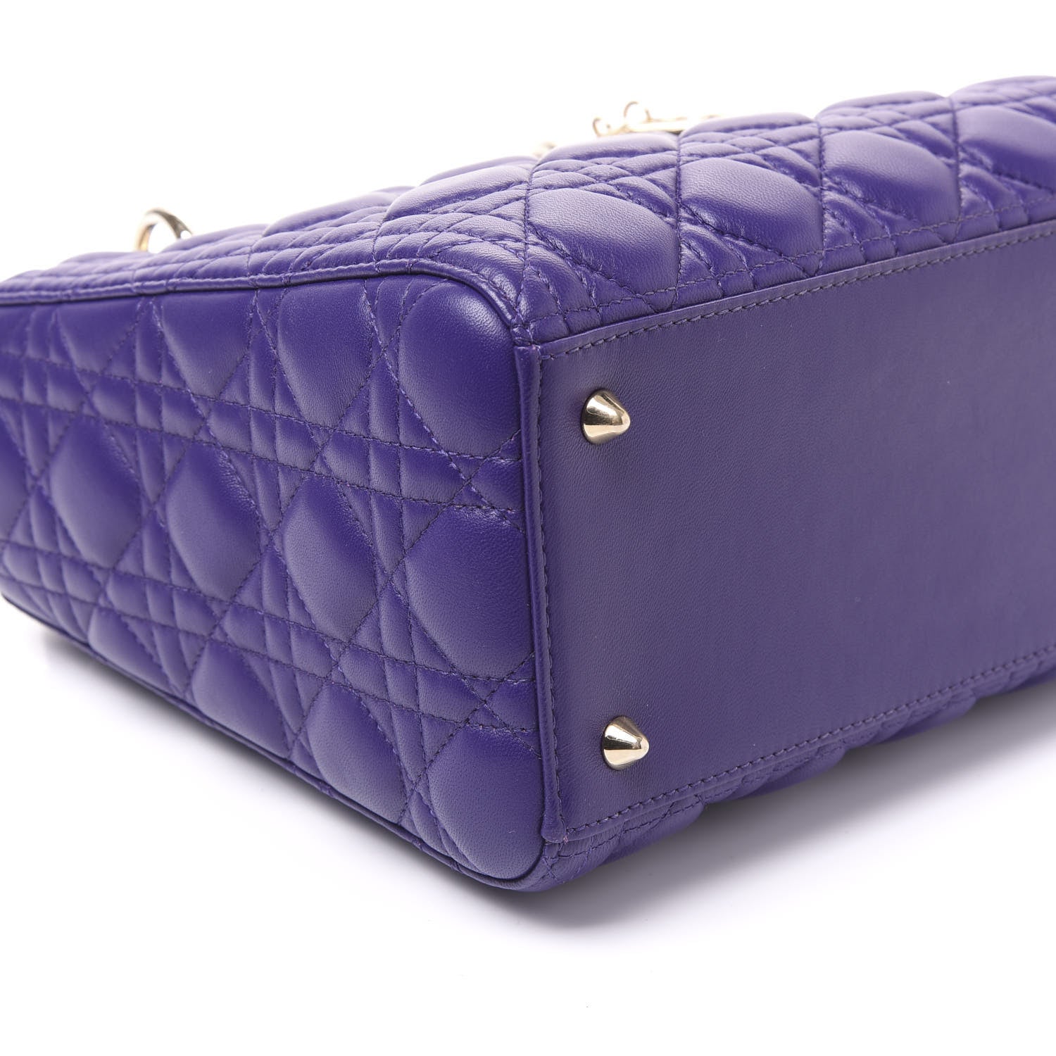 Christian Dior Lambskin Cannage Medium Lady Dior Purple 6 of 8