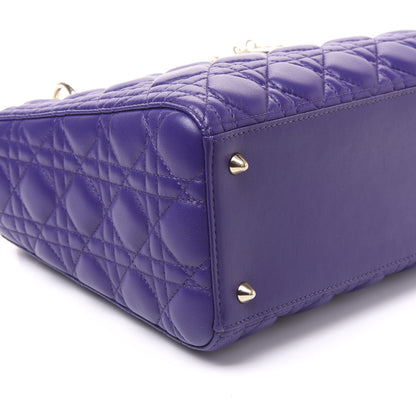 Christian Dior Lambskin Cannage Medium Lady Dior Purple 6 of 8