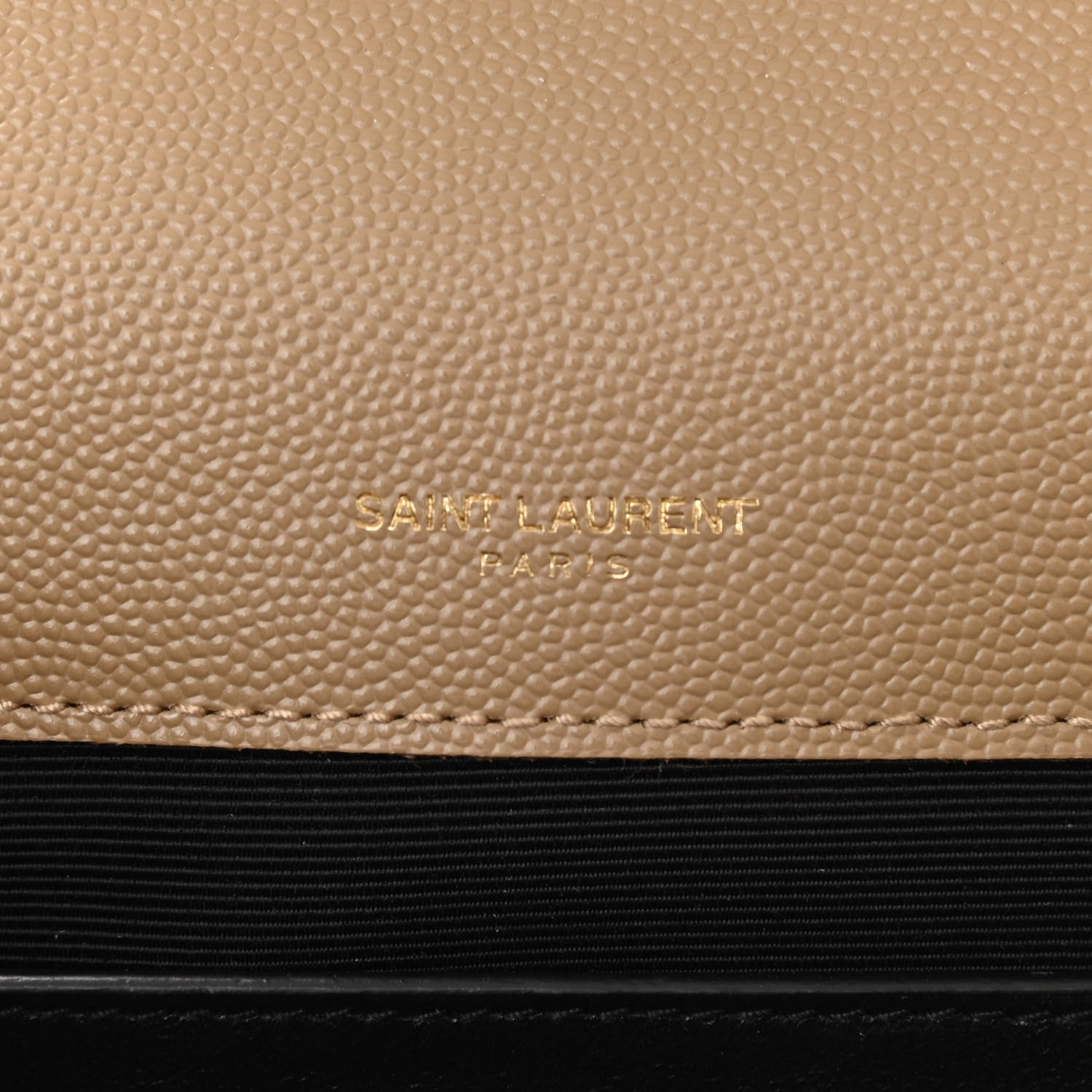 Saint Laurent Grain De Poudre Textured Mixed Matelasse Medium Triquilt Monogram Satchel Dark Latte 6 of 12