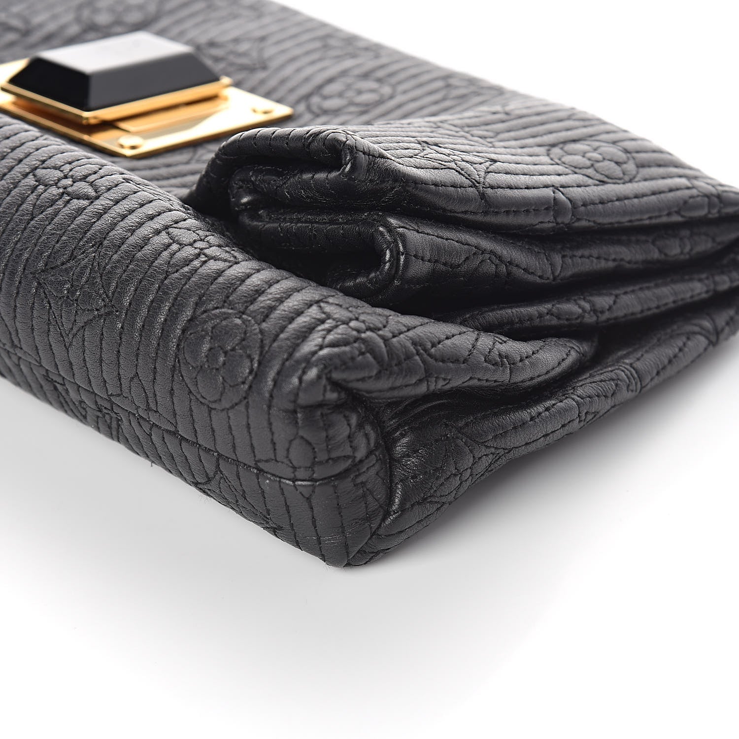 Louis Vuitton Calfskin Quilted Monogram Altair Clutch Black 8 of 8