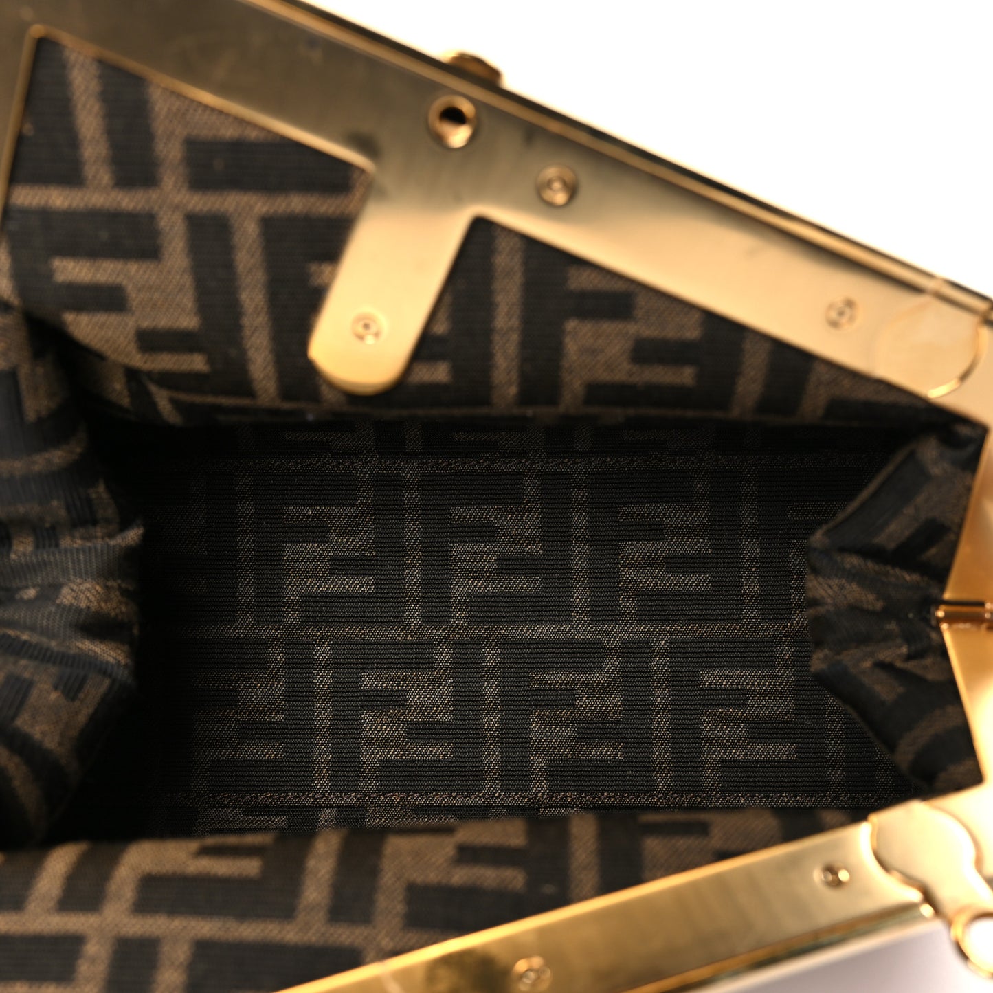 Shiny Nappa Small Fendi First Caramello
