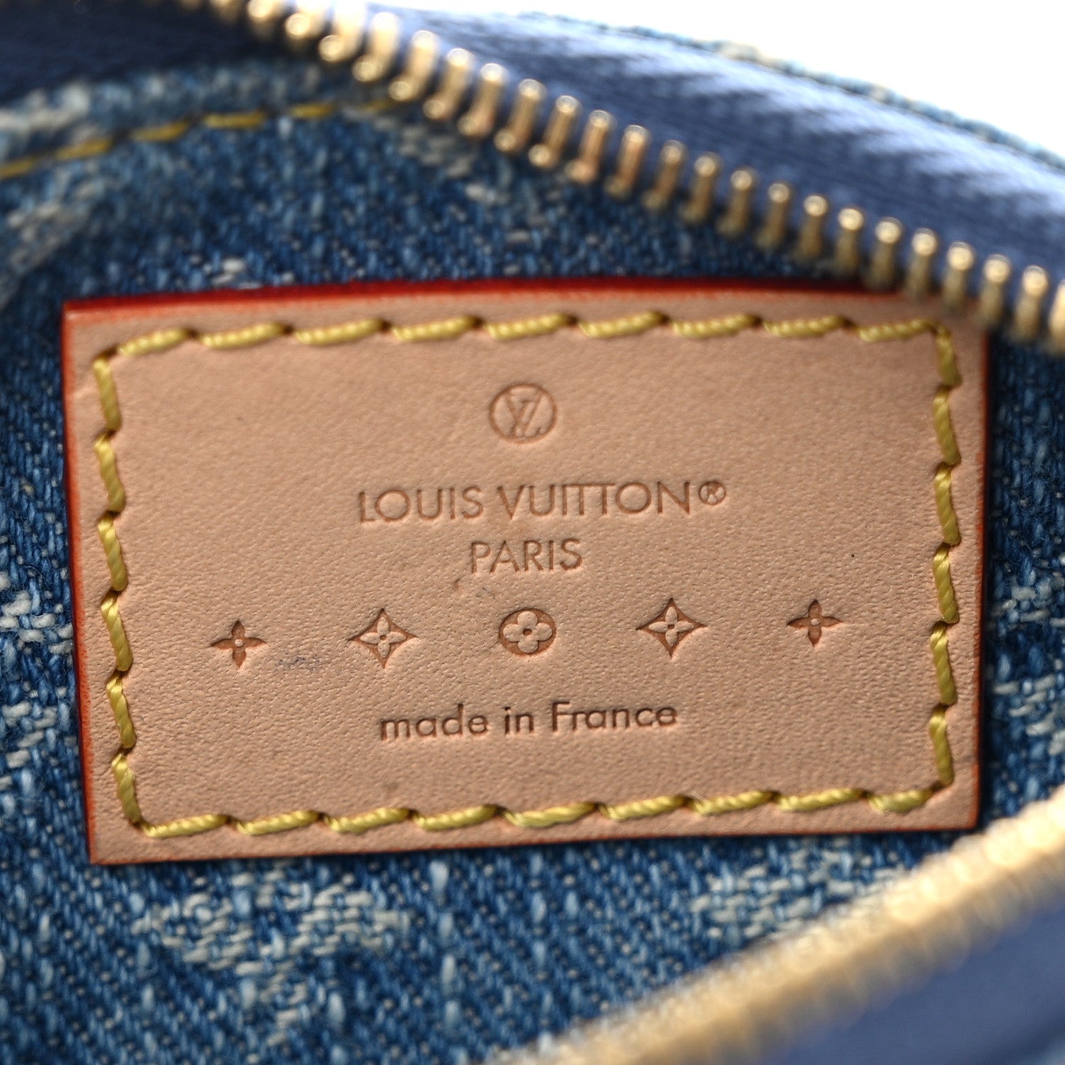 Louis Vuitton Monogram Denim Key Pouch Denim Blue 6 of 8