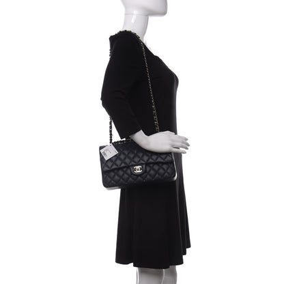 Chanel Caviar Quilted Medium Double Flap Navy 2 of 13