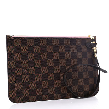 Louis Vuitton Damier Ebene Neverfull MM GM Pochette Rose Ballerine 4 of 7
