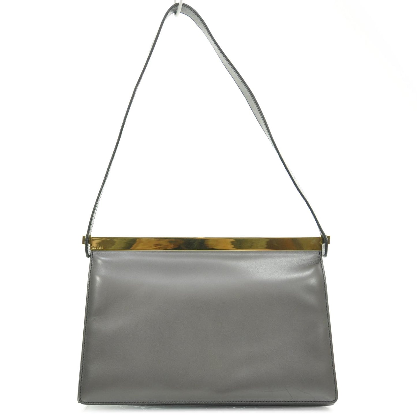 Leather Shoulder Bag Gunmetal