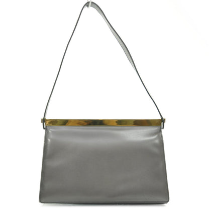 Gucci Leather Shoulder Bag Gunmetal 1 of 8