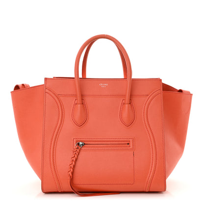Celine Grained Calfskin Medium Phantom Luggage Coral 1 of 20