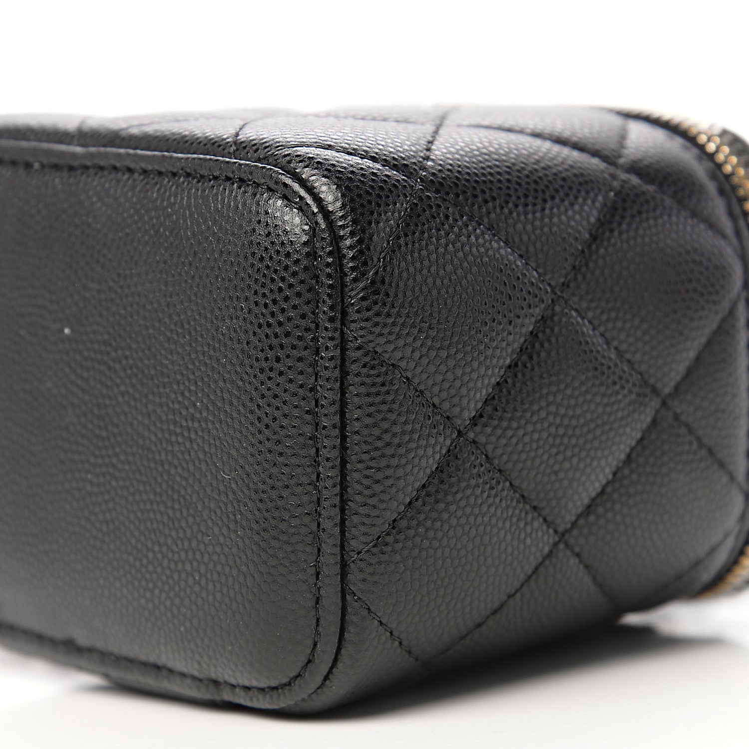 Chanel Caviar Quilted Mini Vanity Case With Chain Black 8 of 9