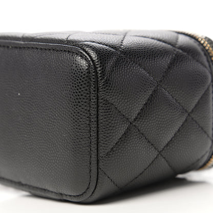 Chanel Caviar Quilted Mini Vanity Case With Chain Black 8 of 9